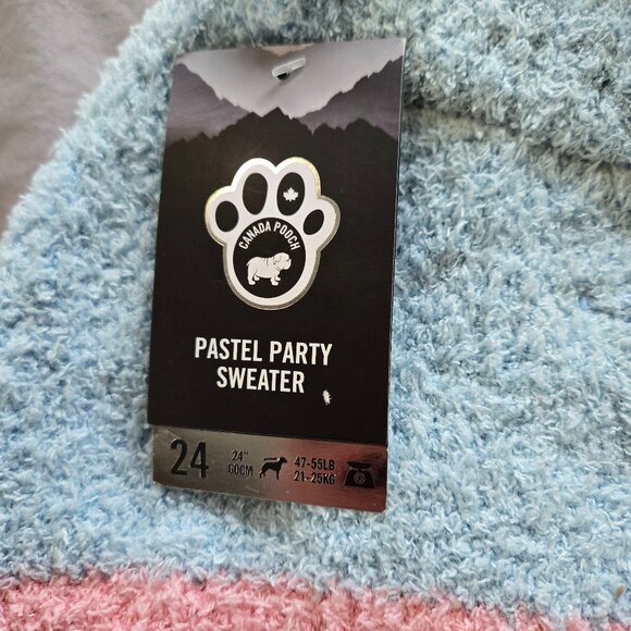 NWT - Canada Pooch - Pastel Party Sweater - Size 24 - Picture 4 of 5